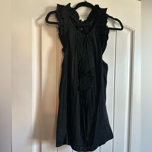BCBG 100% Silk Black Top